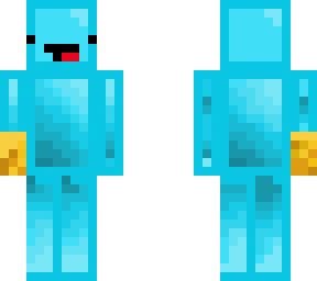 blue guy with thanos glove