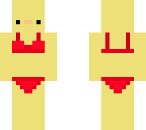 duck in a red bikini