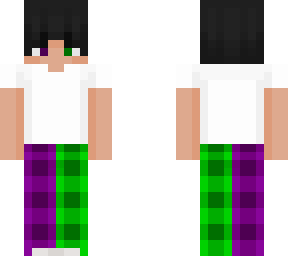 green and purple summer boy