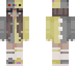 half robot axolotl girl