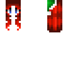 hb - long red w/ hat