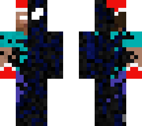 herobrine venom with santa hat