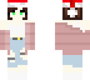 my skin w/ santa hat