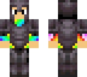 netherite armor rainbow shirt man