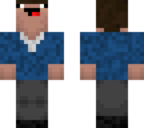 noob with blue wool sweatshirt