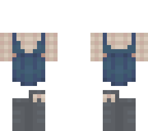 overall mini skirt