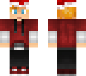 red hair santa hat skin