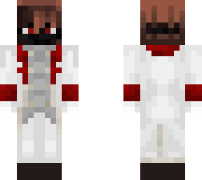 sacral - white trenchcoat - masked