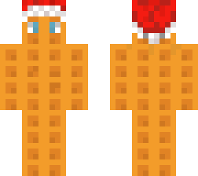 waffle with santa hat