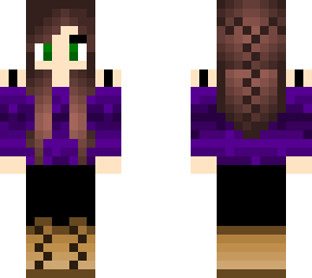 -girl with purple sweater-