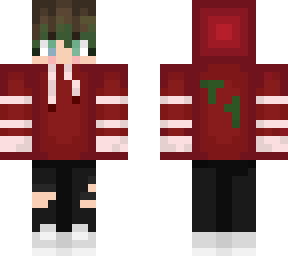 christmas skin, greend dyed hair.
