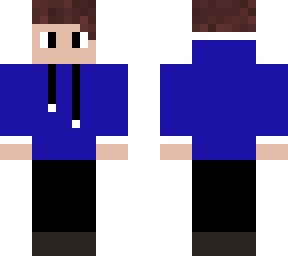 man with blue hoodie