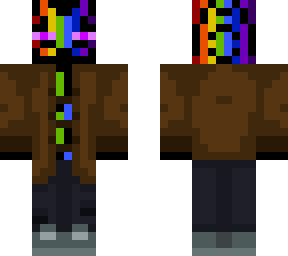 rainbow enderman with jacket