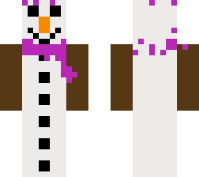 snowy snow man mnecraft