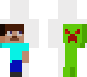 steve finds evil creeper oh boy xd