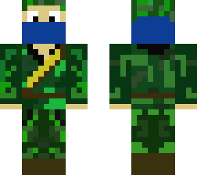 army man with blue mask