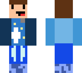 blue shirted boy with moon shirt