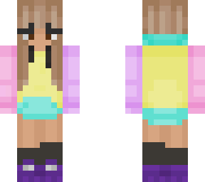 color block pastel girl