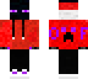 gaming enderman wearing winter clothes