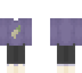 purple sweater with turnip design