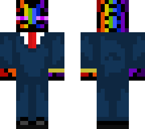 rainbow enderman with suit