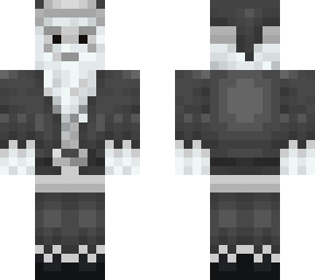 black and white santa
