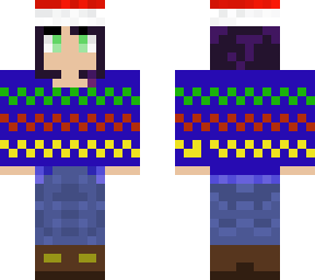 christmas sweater and santa hat