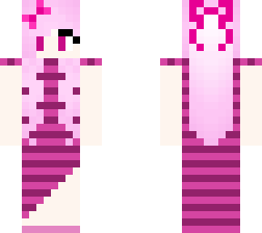 cute light pink girl with striped dress