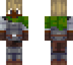 green knight (man, black with blonde hair)