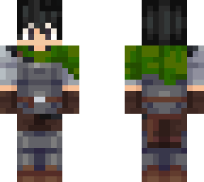 green knight (man, white with black hair)