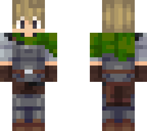 green knight (man, white with blonde hair)