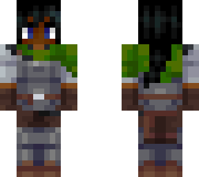 green knight (woman, black with black hair)