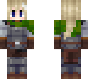 green knight (woman, white with blonde hair)