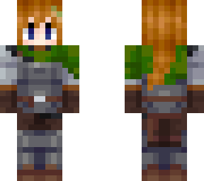 green knight (woman, white with red hair)