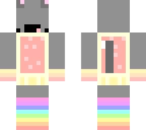 nyan cat but pastel