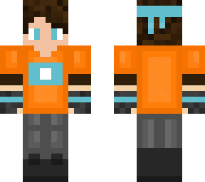 orange and cyan boy
