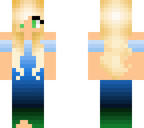 prom girl (sky blue to jade green)