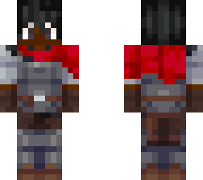 red knight (man, black with black hair)