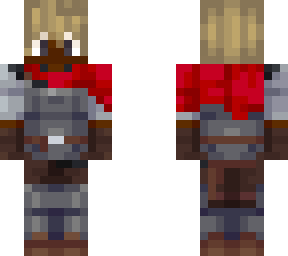red knight (man, black with blonde hair)