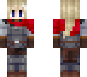 red knight (woman, white with blonde hair)
