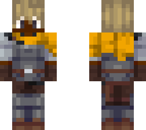 yellow knight (man, black with blonde hair)