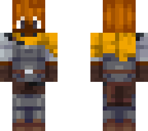 yellow knight (man, black with red hair)