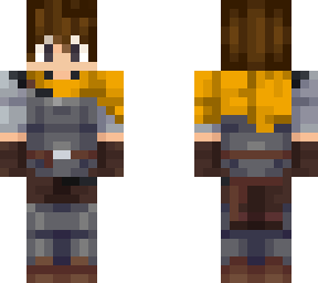 yellow knight (man, white with brown hair)
