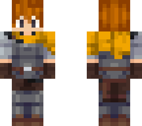 yellow knight (man, white with red hair)