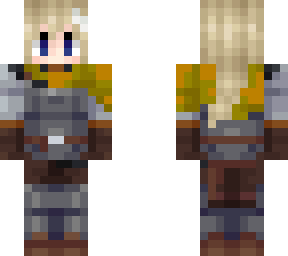 yellow knight (woman, white with blonde hair)