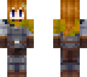 yellow knight (woman, white with red hair)