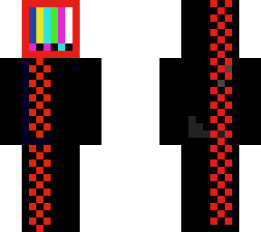 black'n red static tv