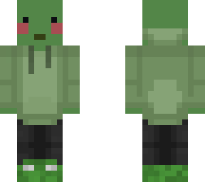 frog with cute hoodie and blush - luigi11