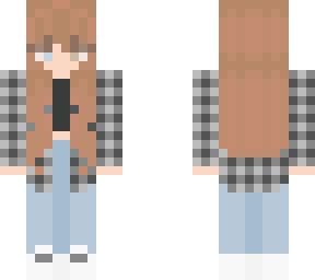 girl in plad