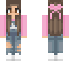 girl pink shirt and cat jeans
